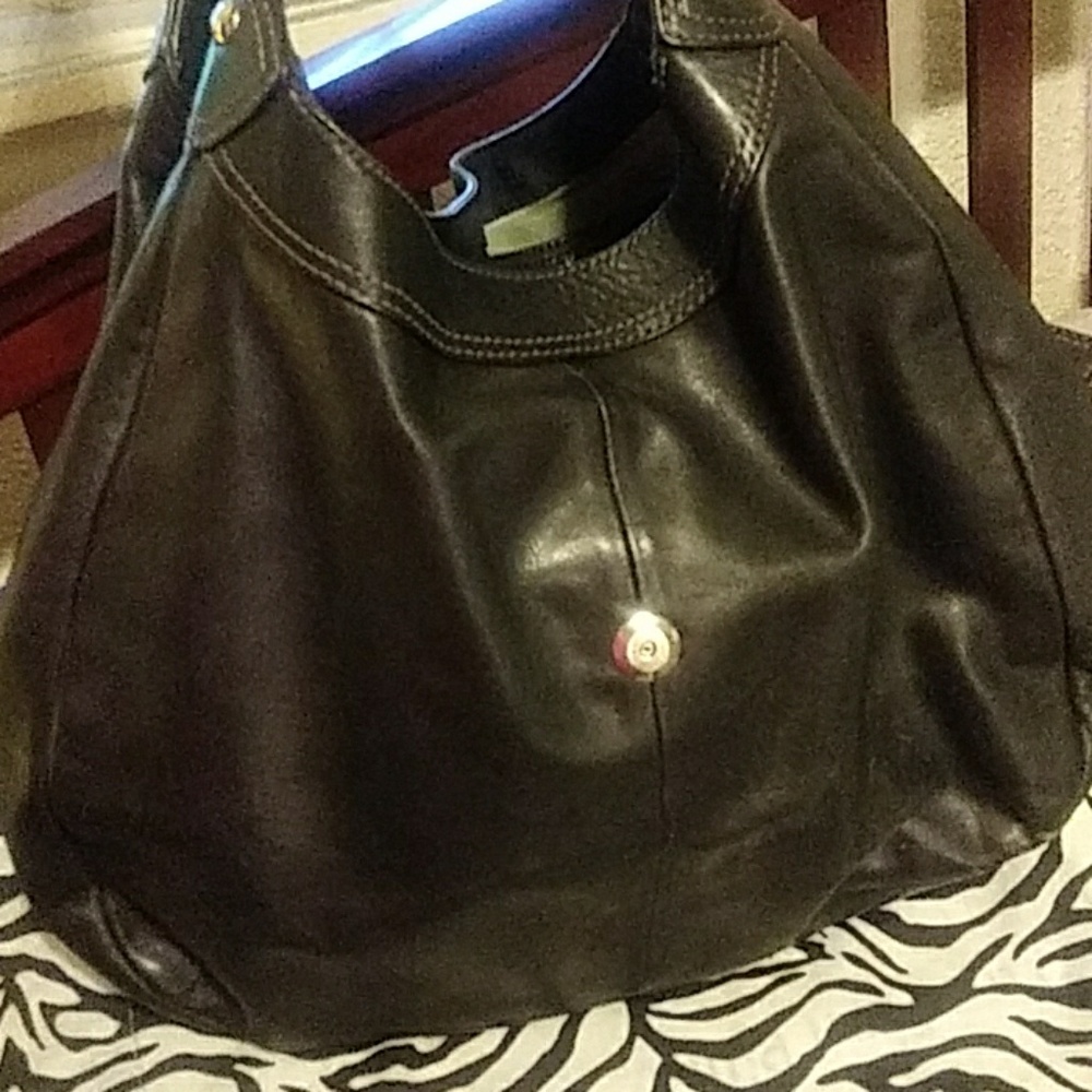 Black Leather Coach Hobo